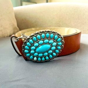 Turquoise belt buckle belt